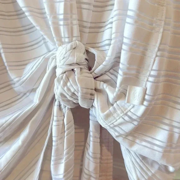 LULULEMON EUC Set of 2 Tops Long Sleeve Tank Sleeveless Tie Back 6 White - Picture 3 of 6